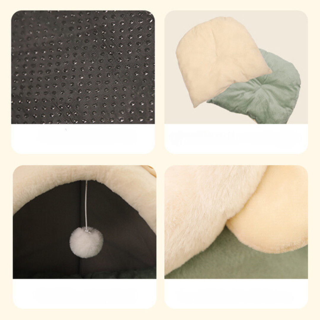 Cute Ears Semi-Enclosed Cat Bed