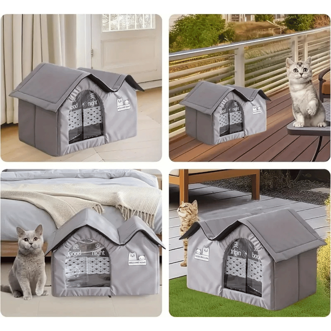 Feline Lodge Summer Cooling Cat House for Indoors & Outdoors