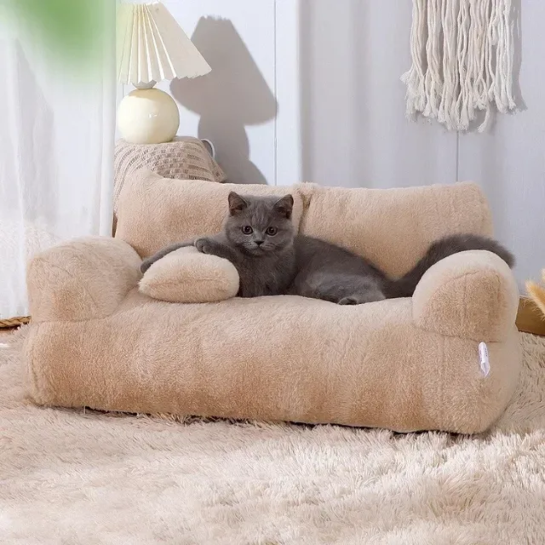 Fluffy Soft Pet Bed Sofa for Cats & Small Dogs