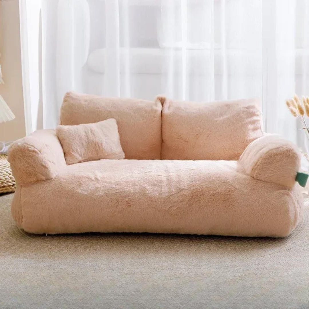 Fluffy Soft Pet Bed Sofa for Cats & Small Dogs