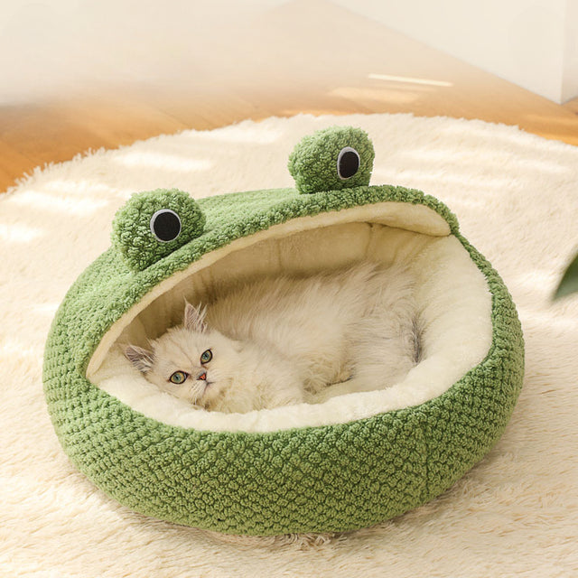 Frog Cat Bed Half Nest
