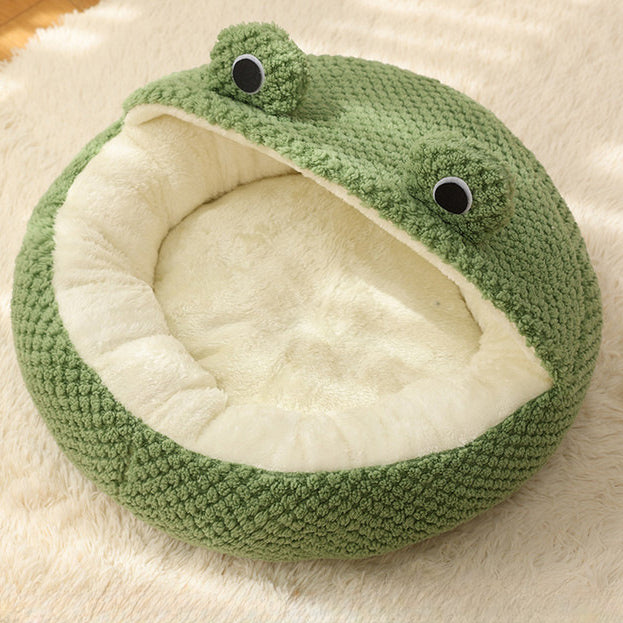 Frog Cat Bed Half Nest