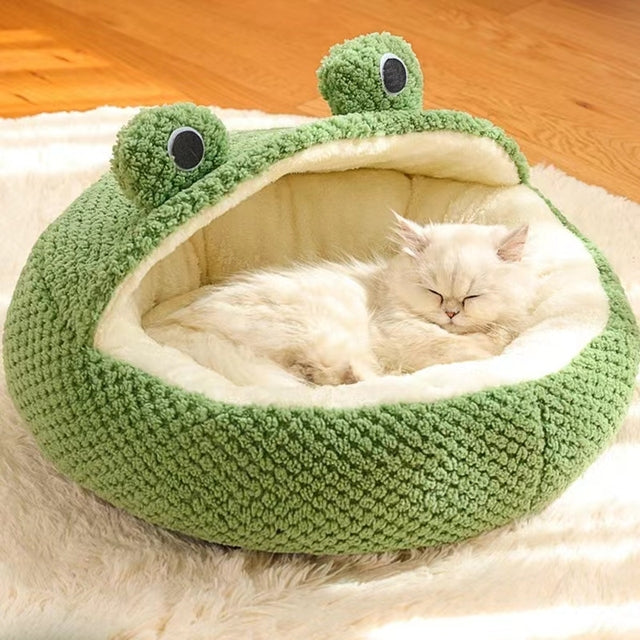 Frog Cat Bed Half Nest