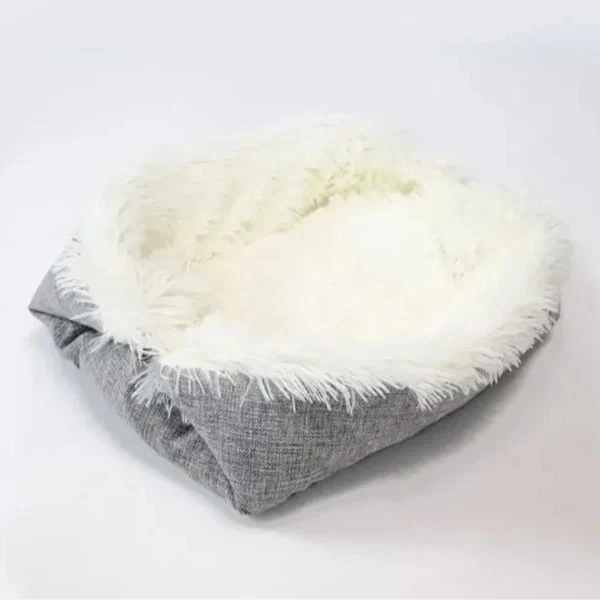 Furry Plush Foldable Cat Sleeping Nest & Mat
