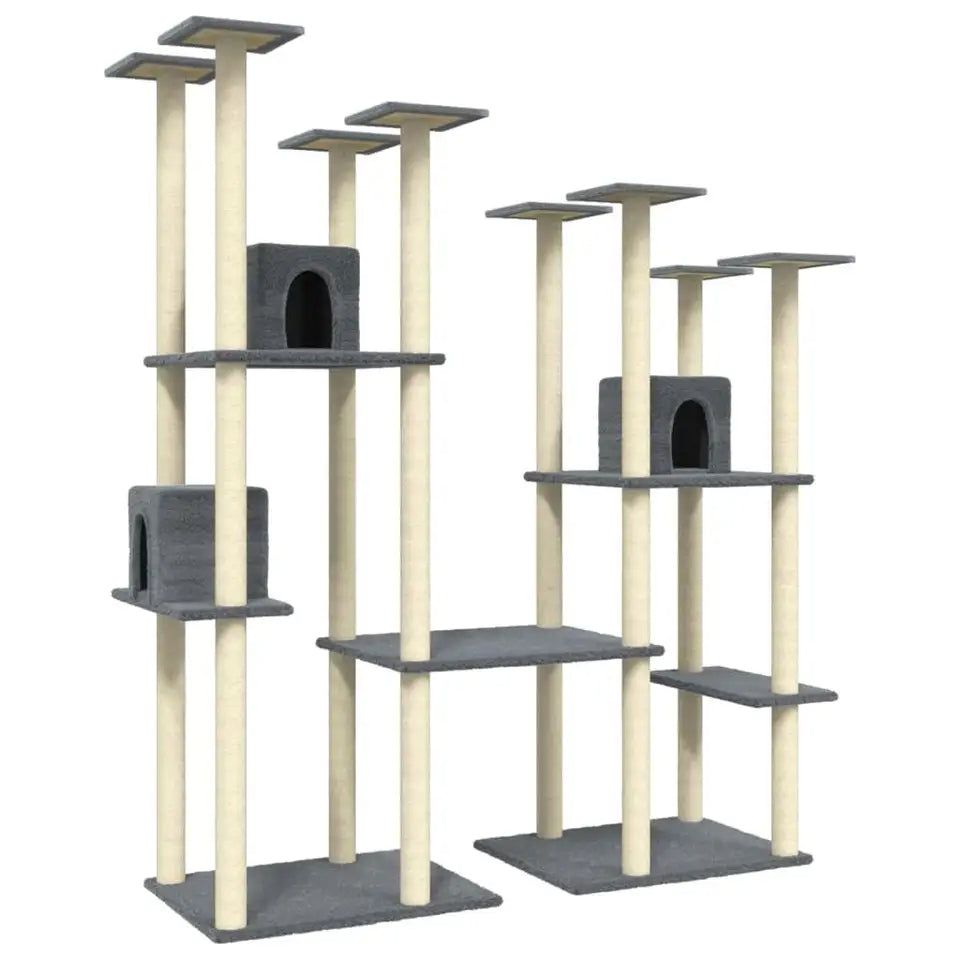 Giant 5ft 9in Tall Cat Tree with Plush Condos, Perches & Scratching Posts