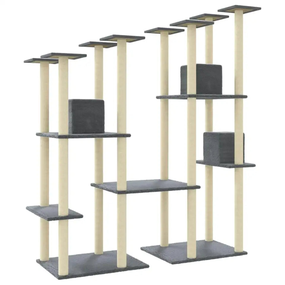Giant 5ft 9in Tall Cat Tree with Plush Condos, Perches & Scratching Posts