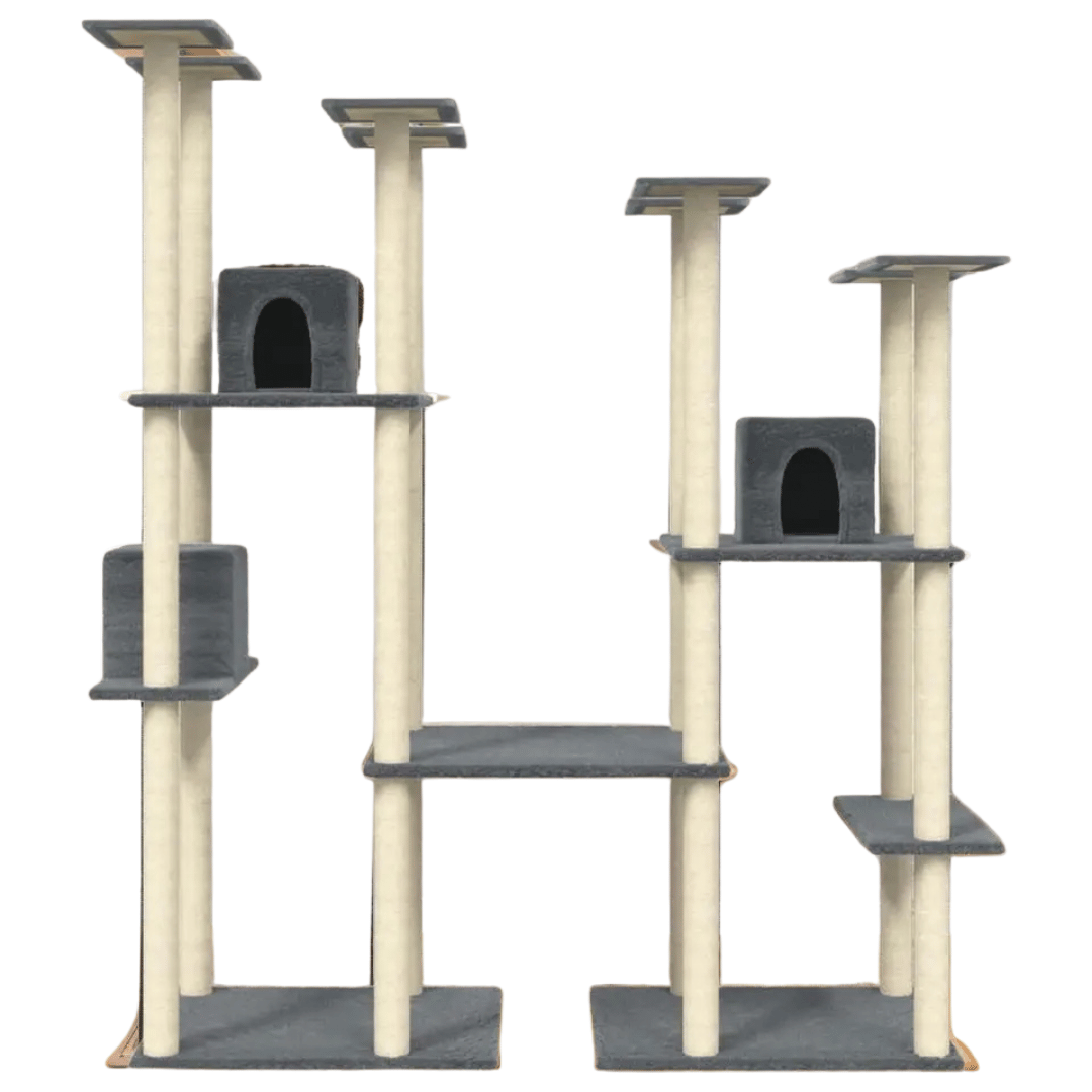 Giant 5ft 9in Tall Cat Tree with Plush Condos, Perches & Scratching Posts