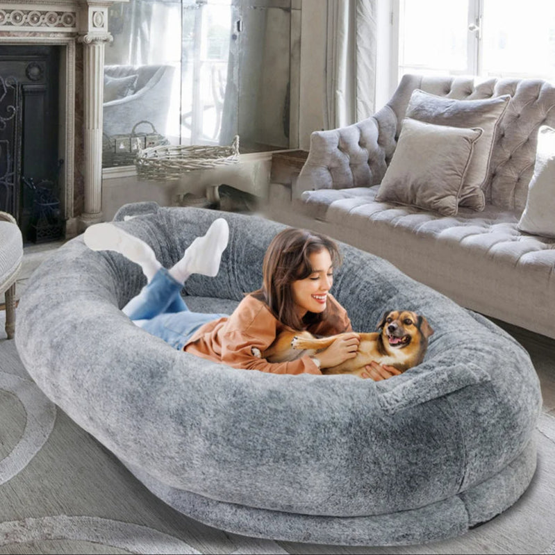 Human Dog Bed for Pets & Adults | XL Orthopedic Bolster