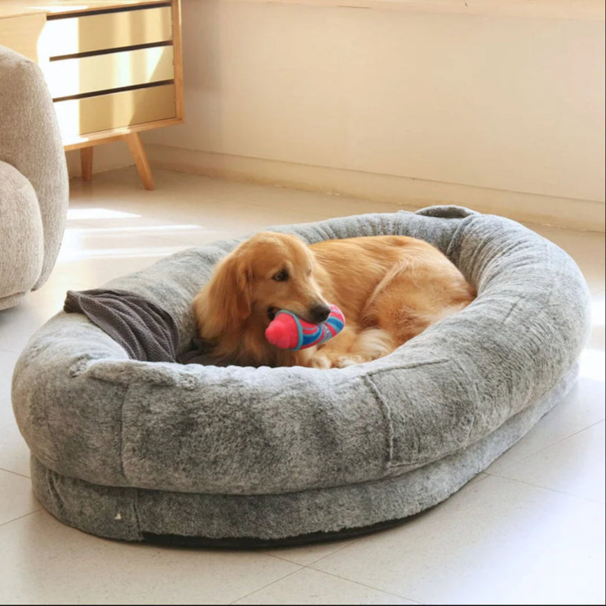 Human Dog Bed for Pets & Adults | XL Orthopedic Bolster
