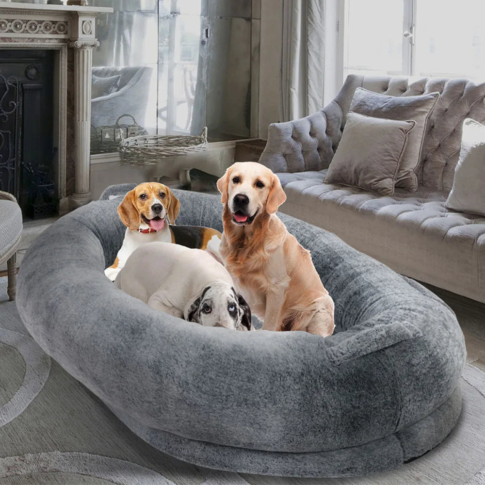 Human Dog Bed for Pets & Adults | XL Orthopedic Bolster