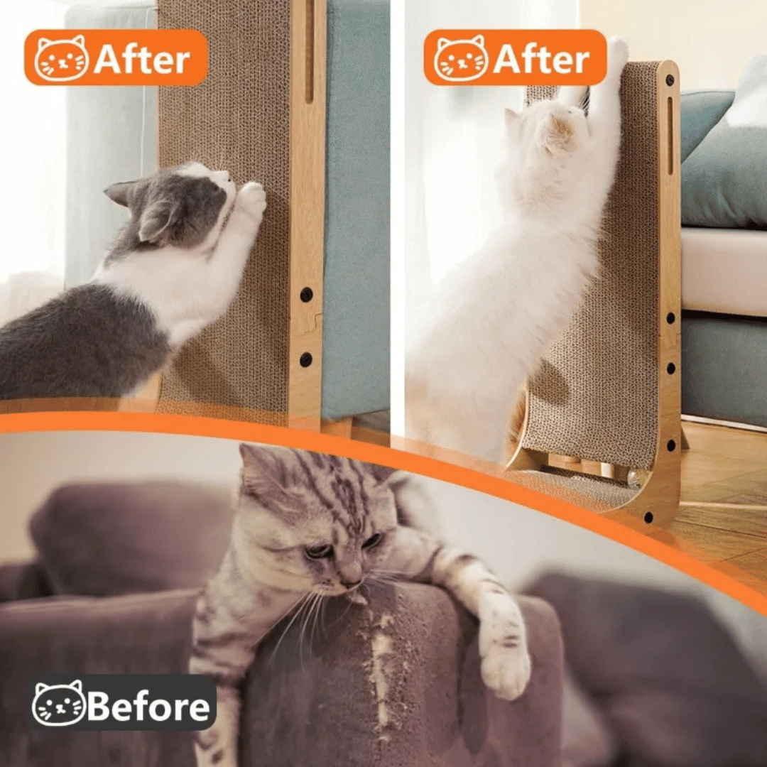 L-Shaped Cat Scratching Board Furniture Protector