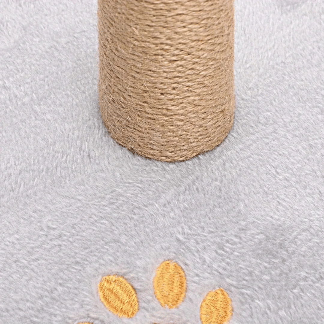 Light Grey Plush Cat Scratching Post