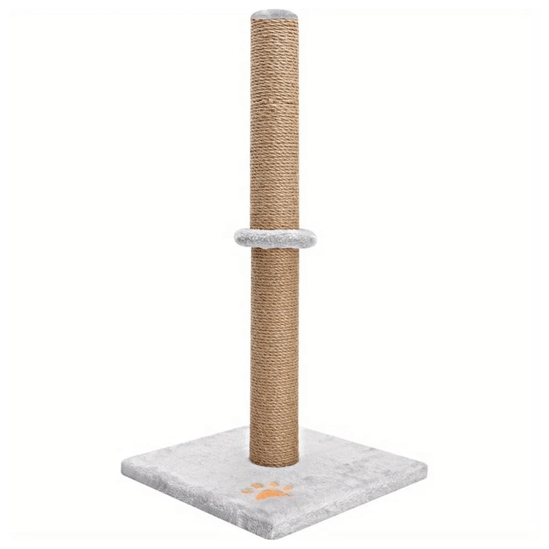 Light Grey Plush Cat Scratching Post