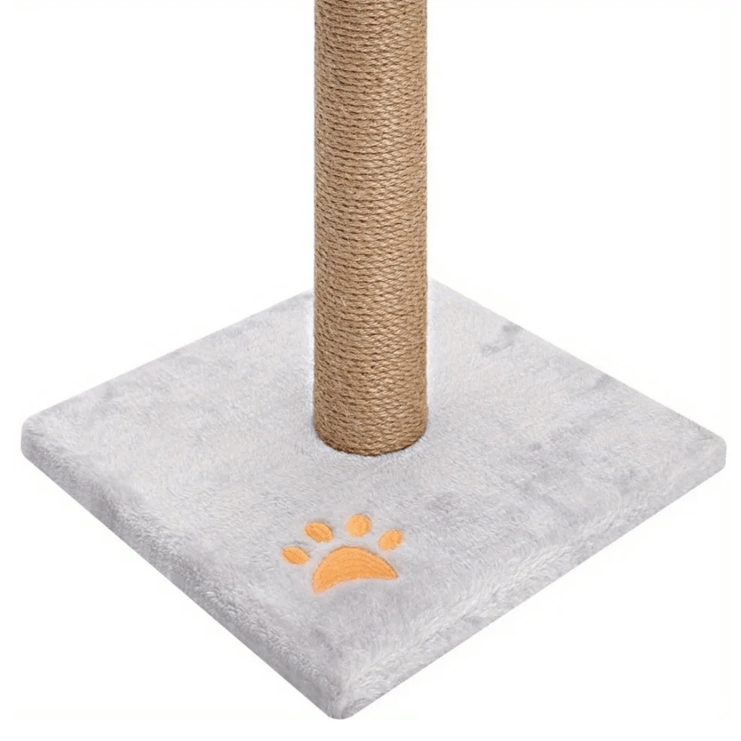 Light Grey Plush Cat Scratching Post