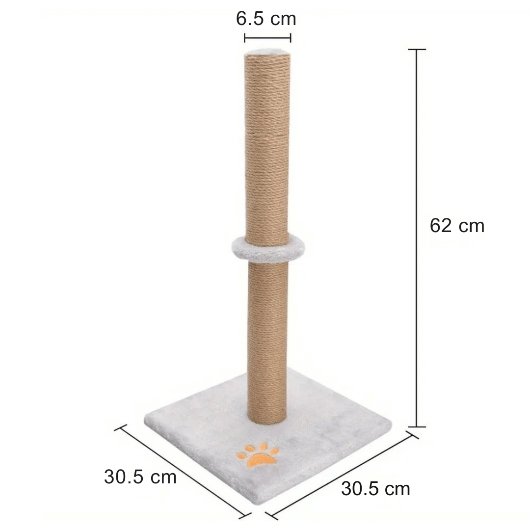 Light Grey Plush Cat Scratching Post