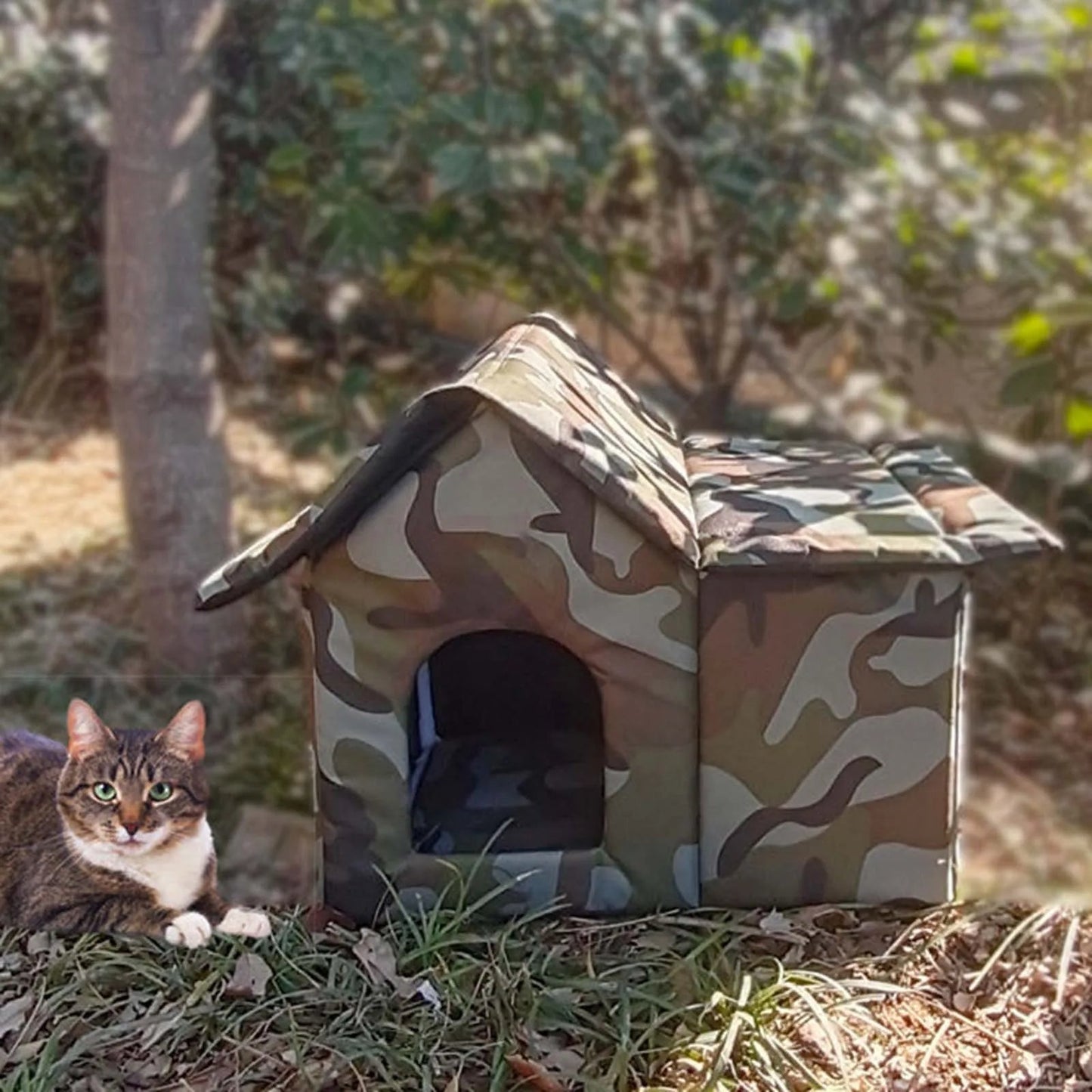 Meow Manor Waterproof Outdoor Cat House