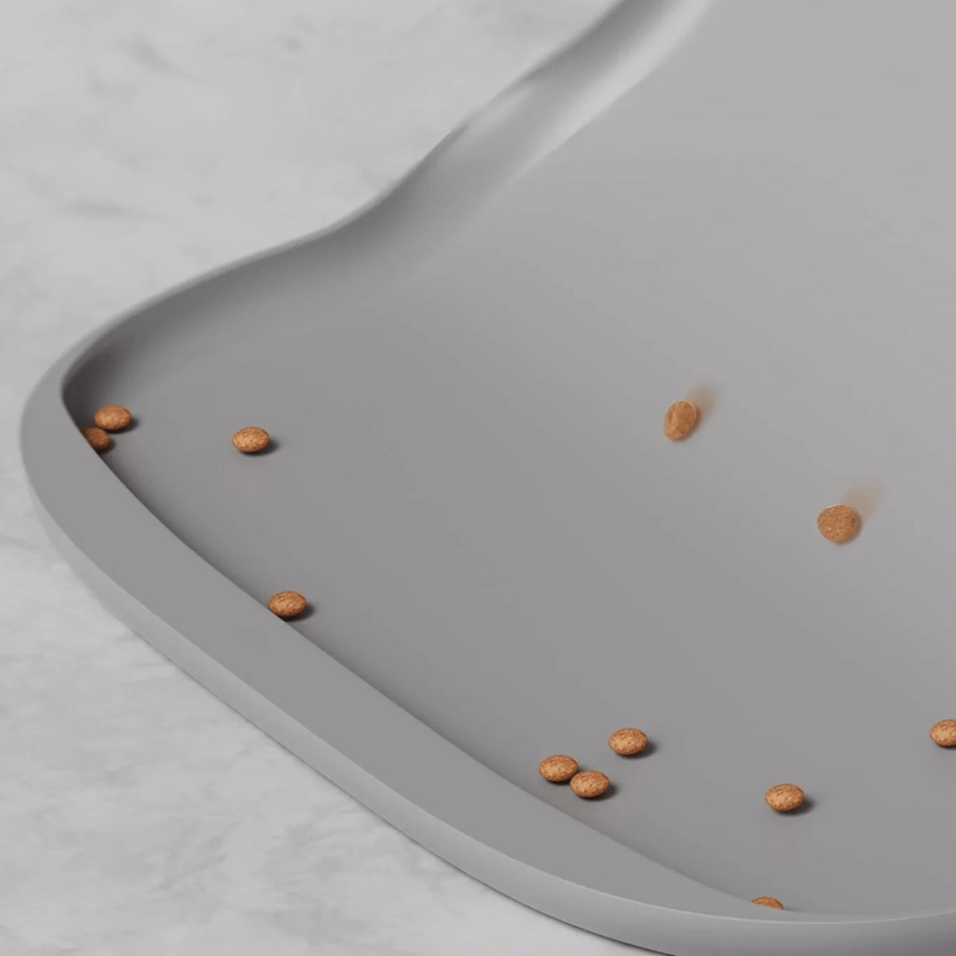 No-Spill Silicone Cat Food & Dog Bowl Mat with Raised Edges