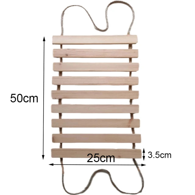 Sisal & Wood Cat Ladder | Wall-Mounted Cat Bridge & Climber