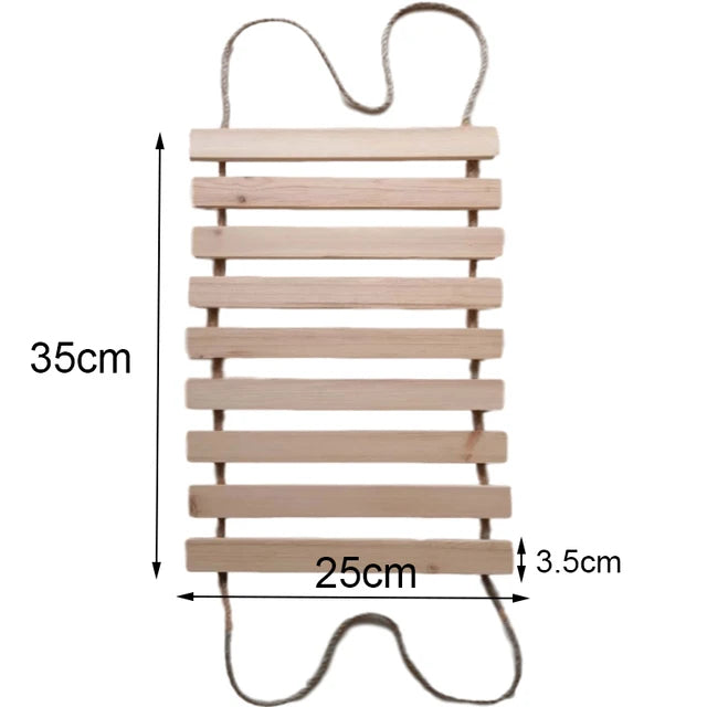 Sisal & Wood Cat Ladder | Wall-Mounted Cat Bridge & Climber