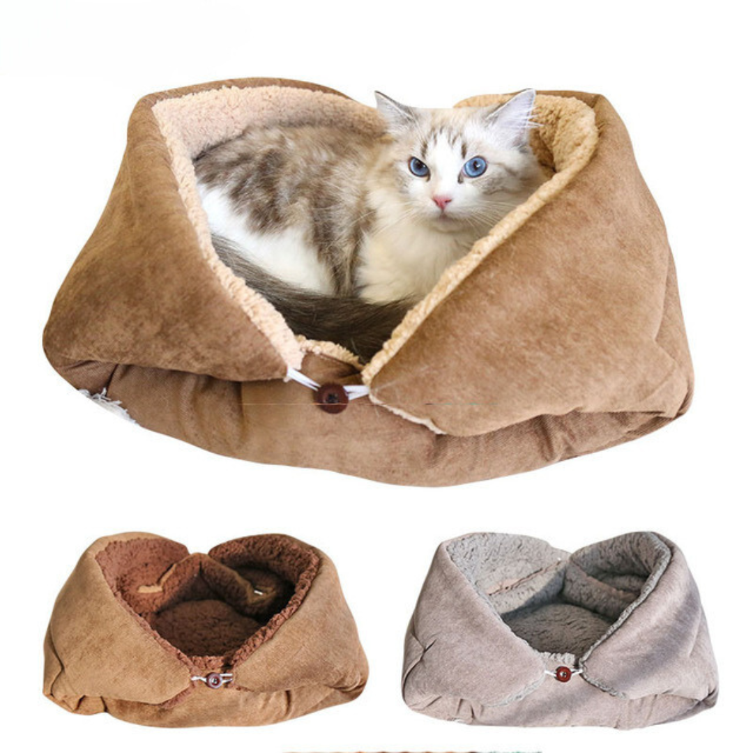 Snug Foldable Cat Nest & Mat