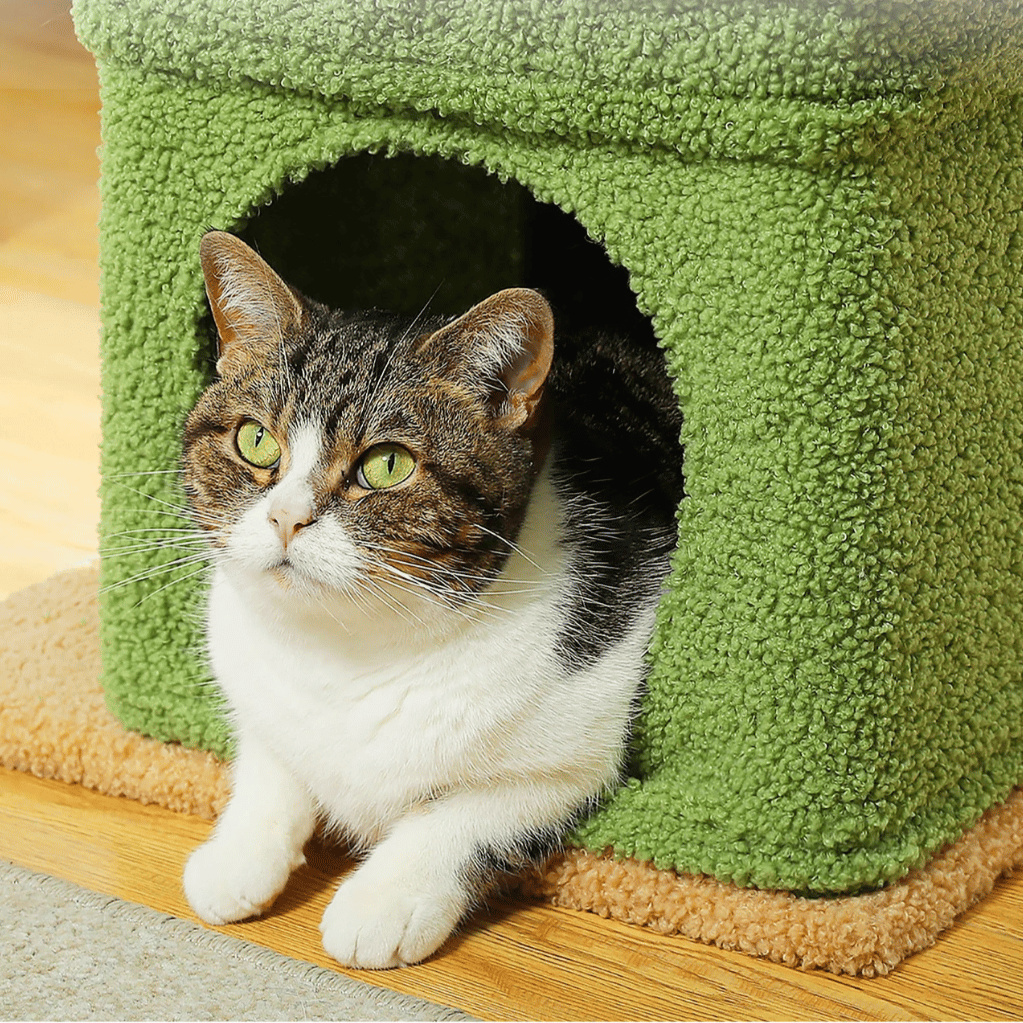 Soft Fleece Cat Tree with Bolstered Perches, Condo & Scratching Posts