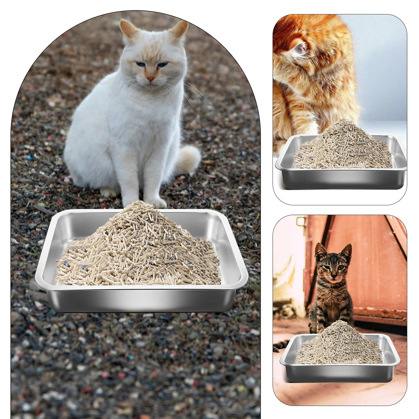Stainless Steel Cat Litter Tray