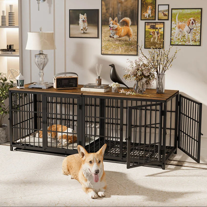 Stylish Wooden Top Dog Crate Furniture