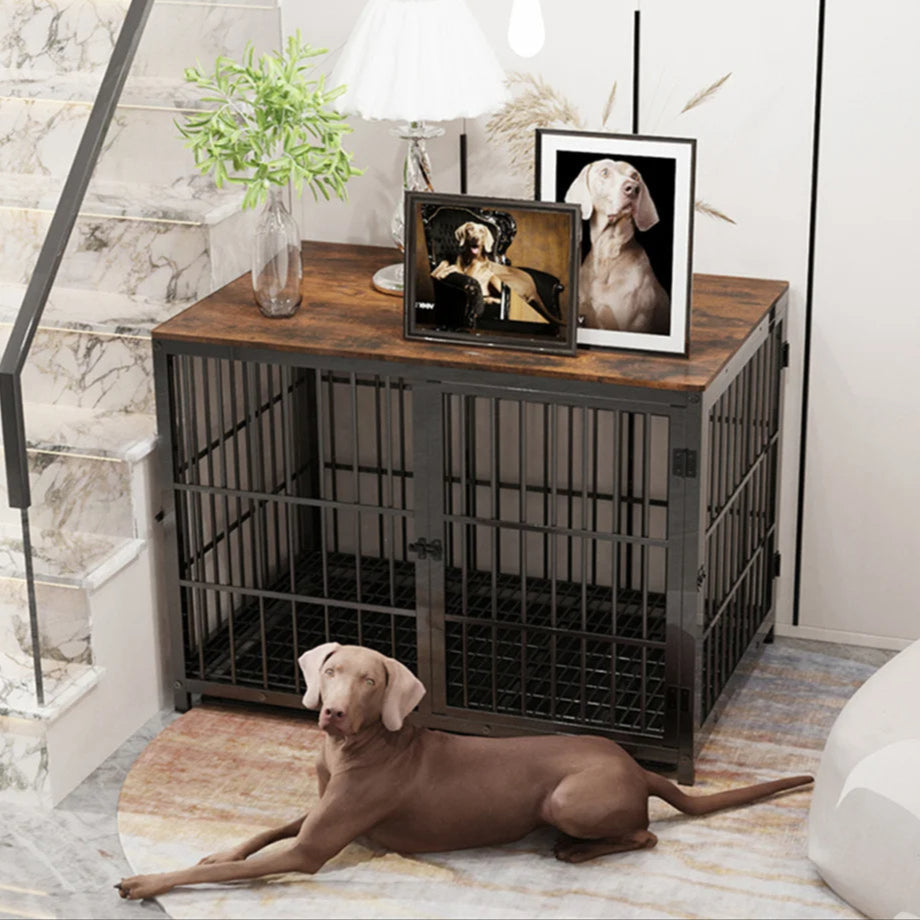 Stylish Wooden Top Dog Crate Furniture