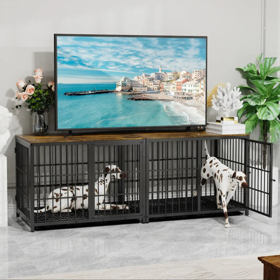 Stylish Wooden Top Dog Crate Furniture