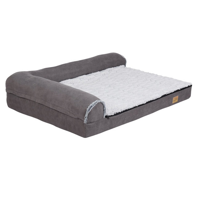 XL Orthopedic Memory Foam Dog Bolster Bed for Large Dogs