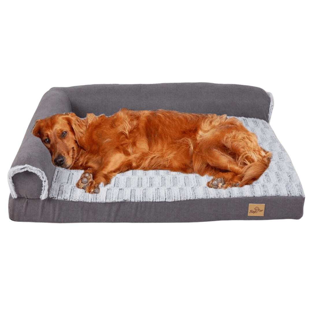 XL Orthopedic Memory Foam Dog Bolster Bed for Large Dogs